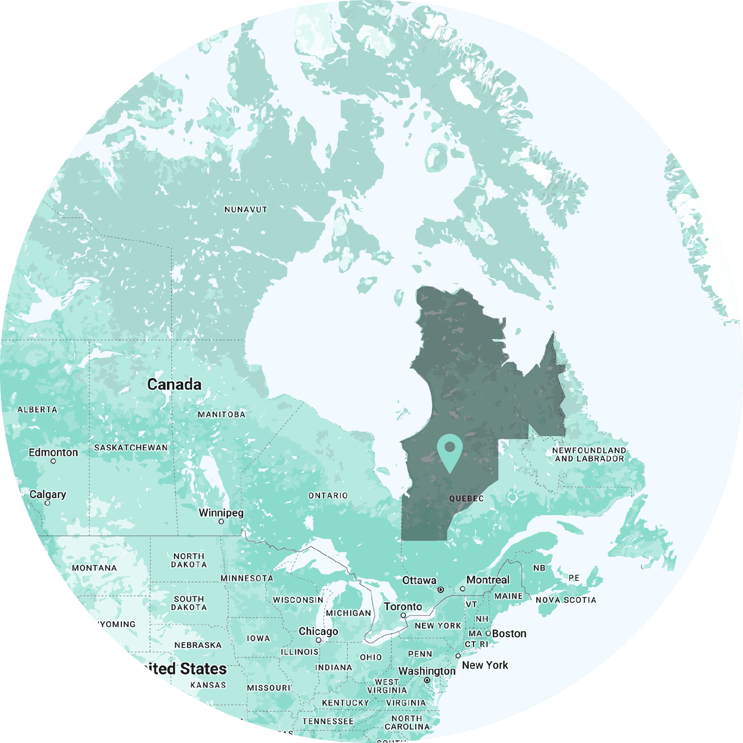 Google map, Québec
